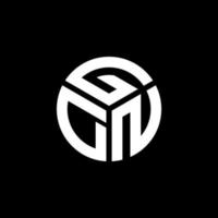 GDN letter logo design on black background. GDN creative initials letter logo concept. GDN letter design. vector
