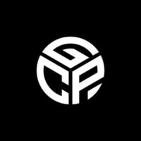 GCP letter logo design on black background. GCP creative initials letter logo concept. GCP letter design. vector