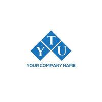 YTU letter logo design on white background. YTU creative initials letter logo concept. YTU letter design. vector