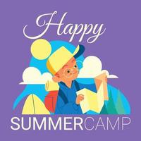 niños alegres en campamento de verano