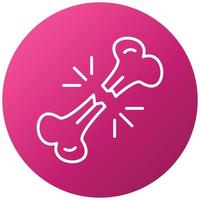 Broken Bone Icon Style vector