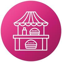 Burger Cart Icon Style vector