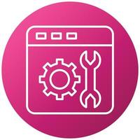 Web Maintenance Icon Style vector