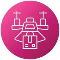 Drone Delivery Icon Style vector