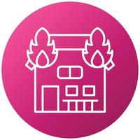 House Fire Icon Style vector