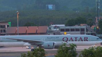 Airplane taxiing after landing video