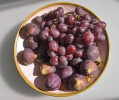 red grape and fig fruit food photo
