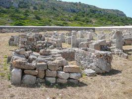 Archeological ruins of ancient paleochristian basilica in Minorc photo
