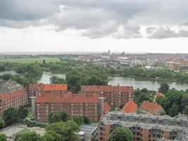 View of the city of Copenhagen in Denmark photo