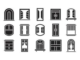 window, arch window icons vector