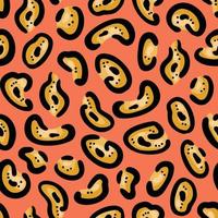 Leopard seamless pattern, orange skin print. Illustration for printing, backgrounds, covers, packaging, greeting cards, posters, stickers, textile and seasonal design. vector