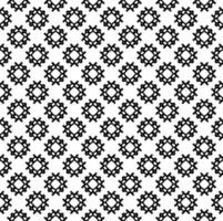 Black and white seamless pattern texture. Greyscale ornamental graphic design. Mosaic ornaments. vector