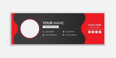 Unique company email signature or email footer design vector
