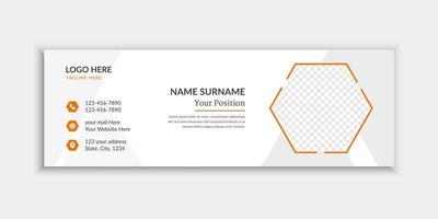 Creative email signature or email footer template design vector