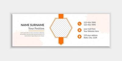 Corporate email signature template, Horizontal social media banner template vector