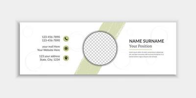 Minimal multi purpose email signature Template vector