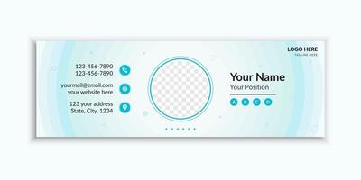 Professional business email signature Template vector