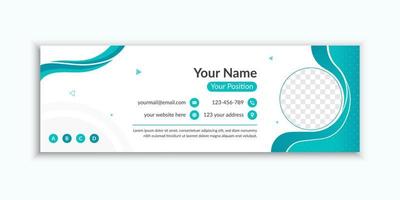 Corporate company mail business email signature template or banner design vector