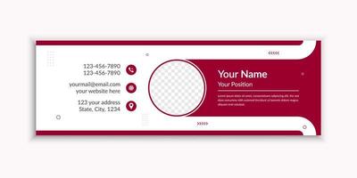 Professional business email signature or email footer template vector