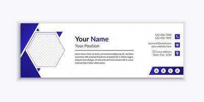 Simple stylish email signature template for your advertisement vector