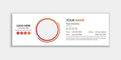 Modern, and creative business email signature template design vector