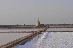 Saline Salt flats in Marsala photo