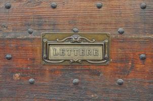 Mail box with italian text Lettere photo