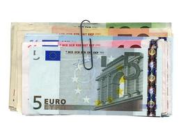 billetes de euro dinero foto