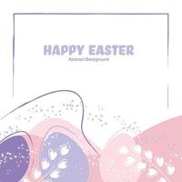 Decorative Easter Frame With Abstract Background With Easter Eggs vector