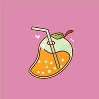 ilustración de jugo de mango vector