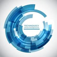 Blue technology abstract circle background. Easy to edit design template for your business artworks. Vector illustration.