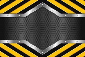 Yellow and black metal texture arrow line vertical design background vector