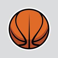 Ilustración de vector de icono de baloncesto, gráfico de baloncesto