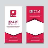 Roll Up Banner Vector, abstract geometric background, modern x-banner vector