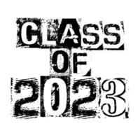 clase senior de 2023 vector, diseño de camiseta vector