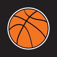 Ilustración de vector de icono de baloncesto, gráfico de baloncesto