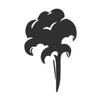 Hand drawn explosion cloud, splash smoke vector