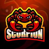 Scorpion mascot esport logo design vector