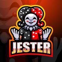 Jester mascot esport logo design vector