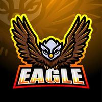 Eagle mascot esport logo design vector