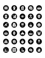 5G Icon Set 30 isolated on white background vector