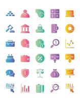 Banking Finance Icon Set 30 isolated on white background vector