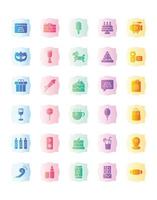 Birthday Icon Set 30 isolated on white background vector