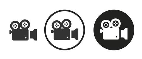 Movie camera icon . web icon set .vector illustration vector