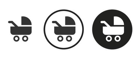 Stroller icon . web icon set . icons collection. Simple vector illustration.