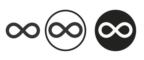 infinite icon . web icon set . icons collection. Simple vector illustration.