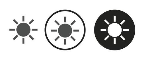 Sun icon . web icon set . icons collection. Simple vector illustration.