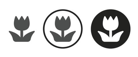 Tulips icon . web icon set . icons collection. Simple vector illustration.