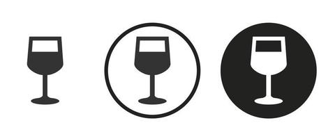 Wine icon . web icon set . icons collection. Simple vector illustration.