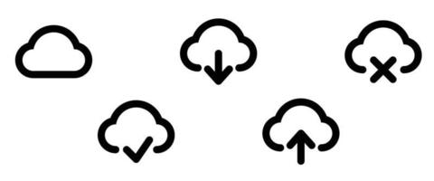 cloud icon . web icon set . icons collection. Simple vector illustration.